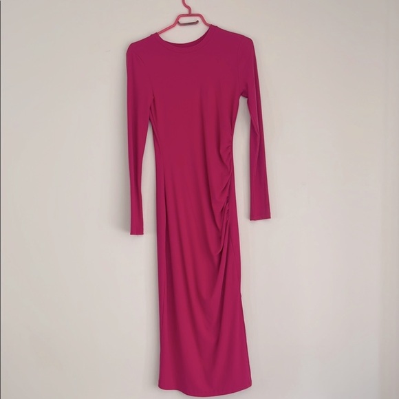 Ardene Rib-Knit Bodycon Dress with Side Rushing Detail medium - Picture 2 of 3